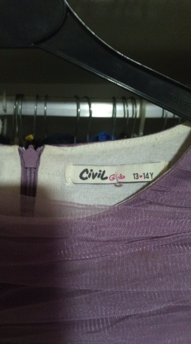 Pastel Mor Uzun Straplez Elbise - Görsel 3