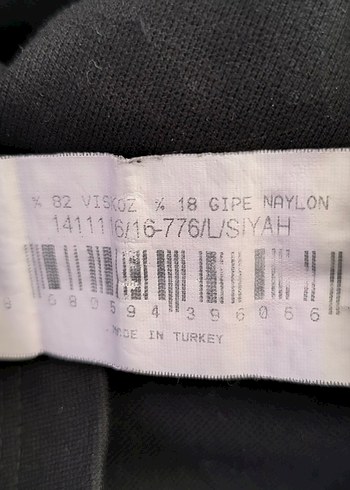 l Beden siyah Renk Uzun Kollu Siyah Midi Kalem Elbise