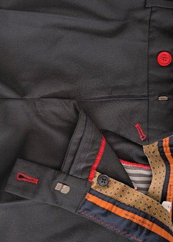 Diğer Siyah Regular Fit Kemerli Erkek Pantolon