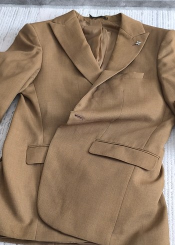 50-6 drop Beden camel Renk Düğmeli Erkek ceket