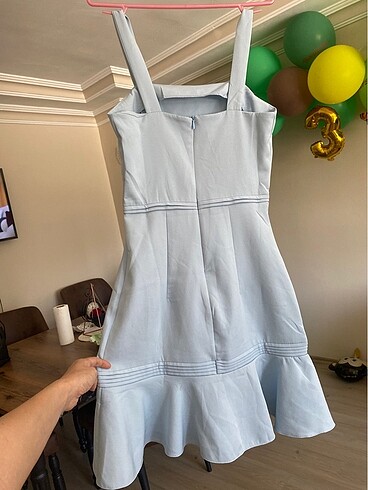 34 Beden mavi Renk Rahat mini elbise