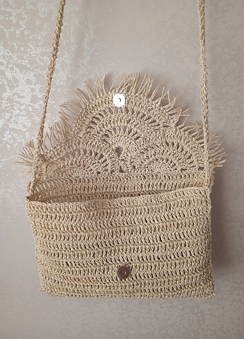 Beden ten rengi Renk Kağıt ipten clutch çanta