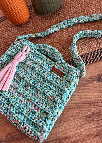 Turkuaz kadın kol Çantası - Görsel 2