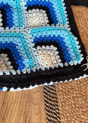 El Örgüsü Bohem Kadın Çanta heybe çanta - Görsel 2