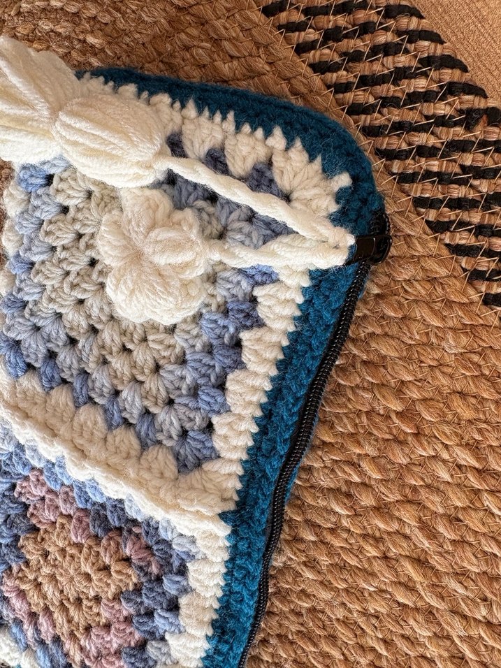 Bohem Çok Renkli Örgü cüzdan - Görsel 2