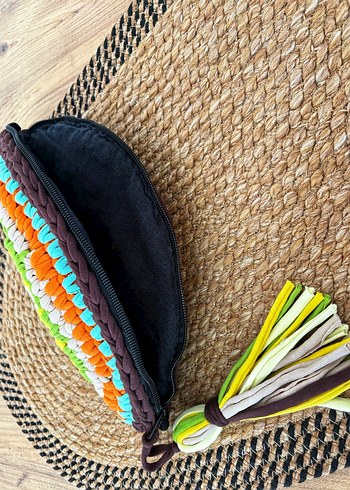 Renkli Örgü Bohem Kadın Portföy Çanta - Görsel 3