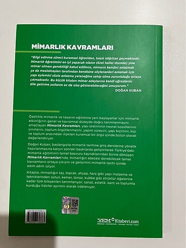  Mimarlık kavramları - yem yayınları - Doğan Kuban