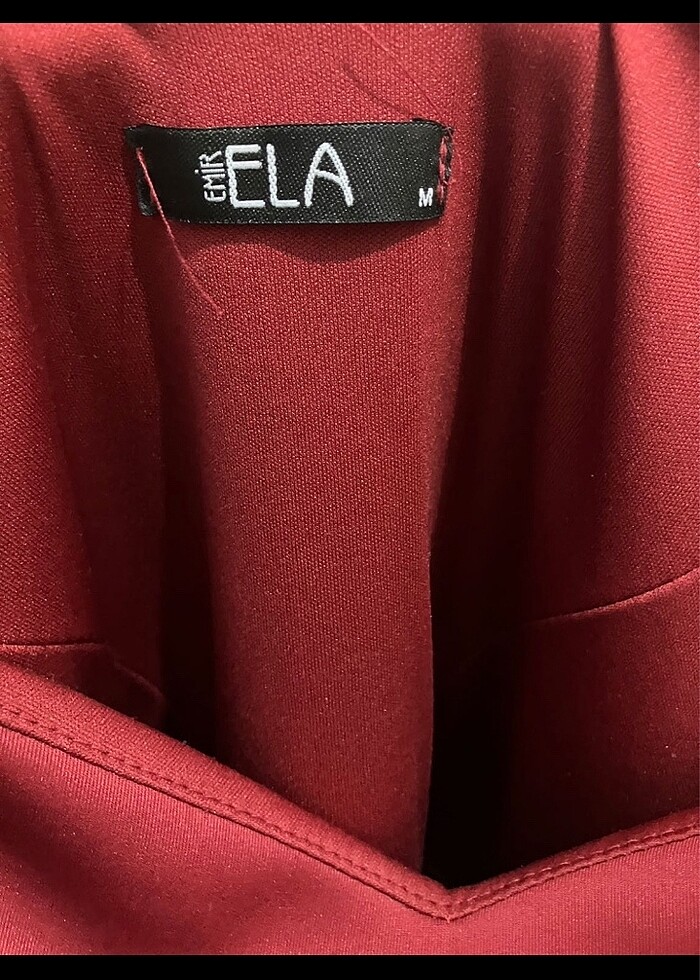 Bordo elbise - Görsel 3