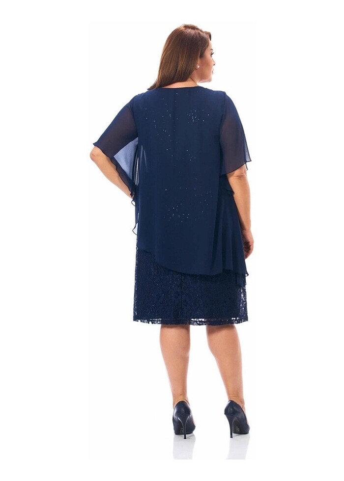 Dantel büyük beden elbise - Görsel 2