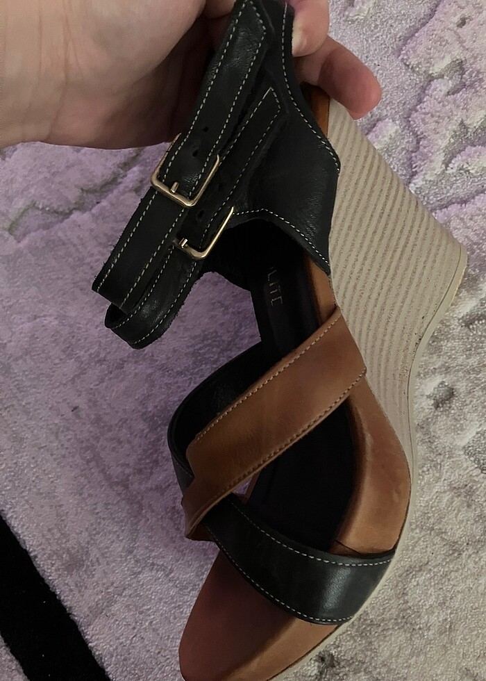 Dolgu topuk ayakkabı - Görsel 5