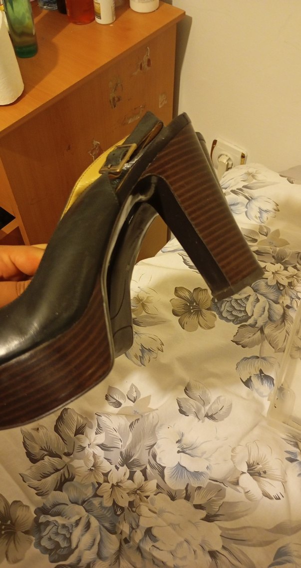 Kahverengi Yılan Desenli Platform Topuklu Kadın Ayakkabı - Görsel 4