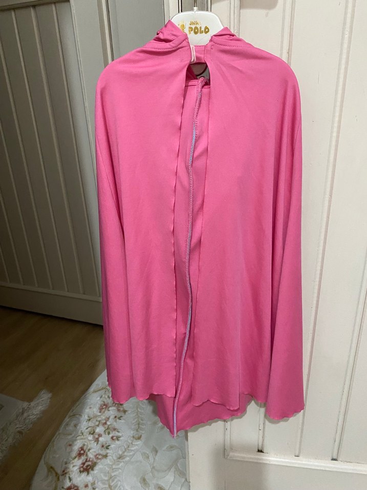 Pembe Kız Çocuk Dinazor Pelerini - Görsel 4