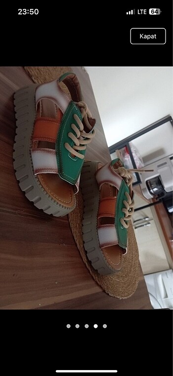 38 Beden Blatform topuk sandelet