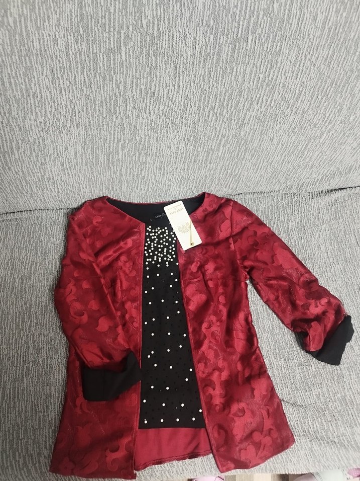 Bordo Kadın Düğmeli abiye - Görsel 2