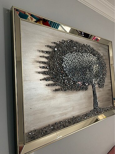 Luna model cam ağaç desenli tablo