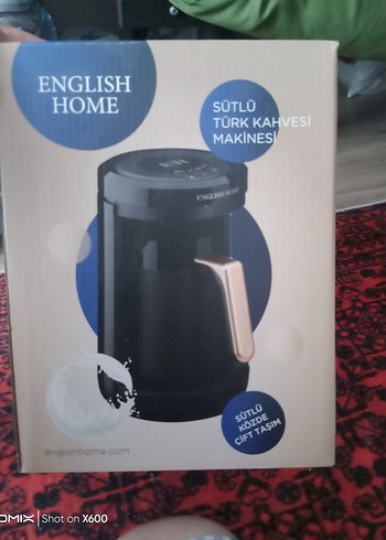 Beden Renk English Home Kahve Makinesi Köz Çift Taşım Sütlü Kahve