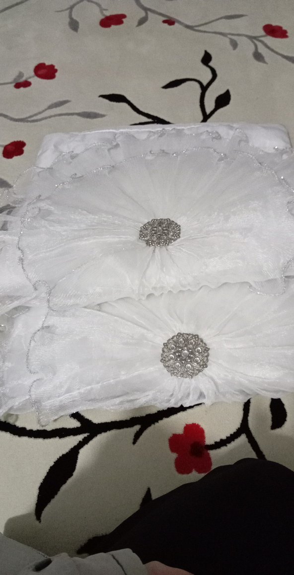 Beyaz Baskılı Yatak Örtüsü Seti Yasemin - Görsel 4