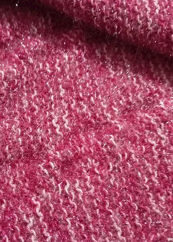 kız Çocuk Pembe Örgü Poncho - Görsel 4