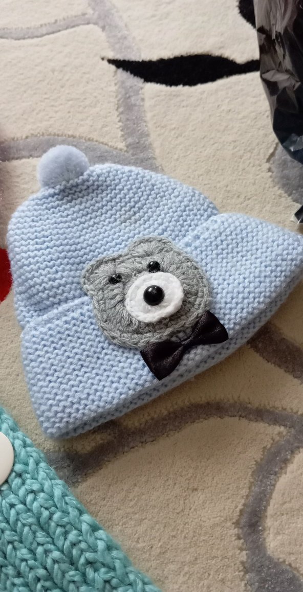 Turkuaz Örgü Bebek Battaniyesi - Görsel 5