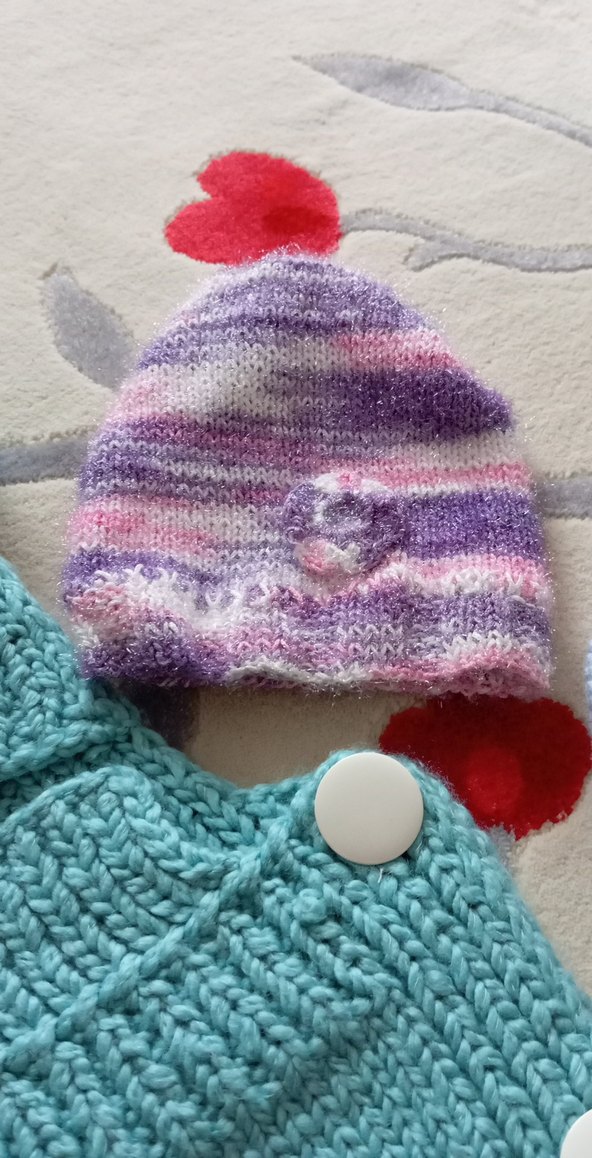 Turkuaz Örgü Bebek Battaniyesi - Görsel 4