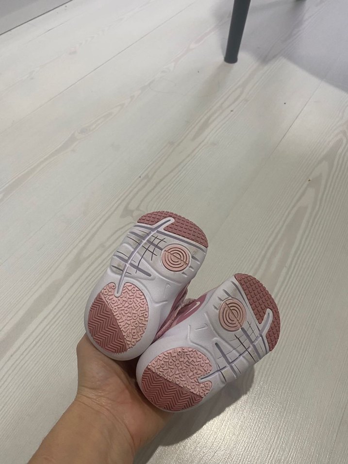 Kız Çocuk Pudra Pembe Cırtcırtlı Spor Ayakkabı - Görsel 2