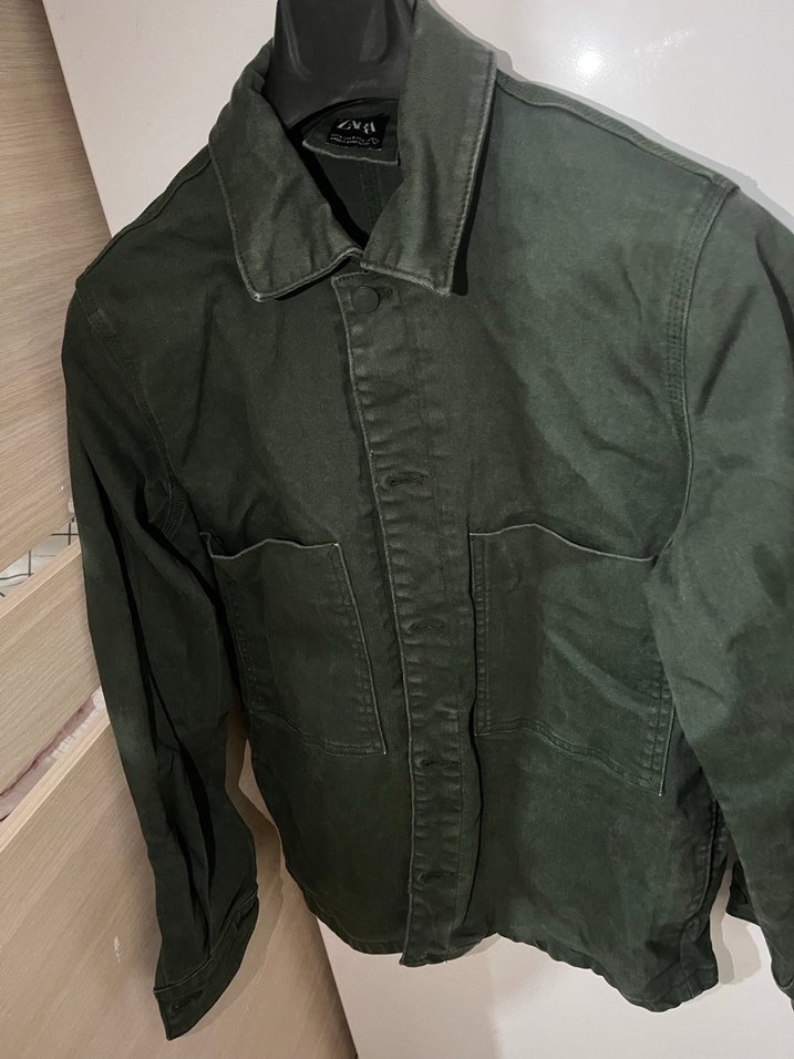 Düğmeli Yeşil Erkek Keten Ceket - Görsel 3