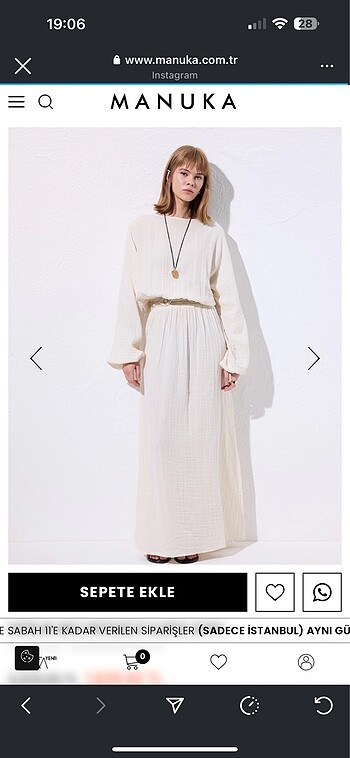 manuka pamuk elbise - Görsel 5