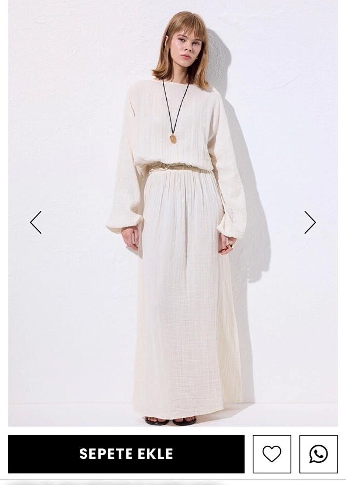 manuka pamuk elbise - Görsel 5