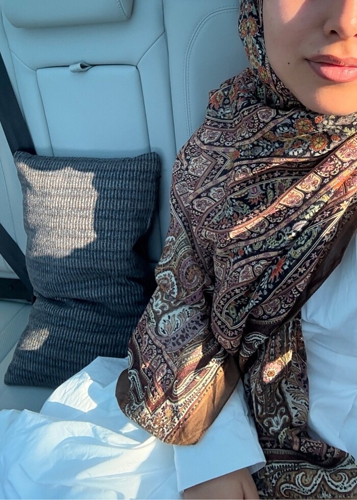 fresh scarf desenli şal - Görsel 2