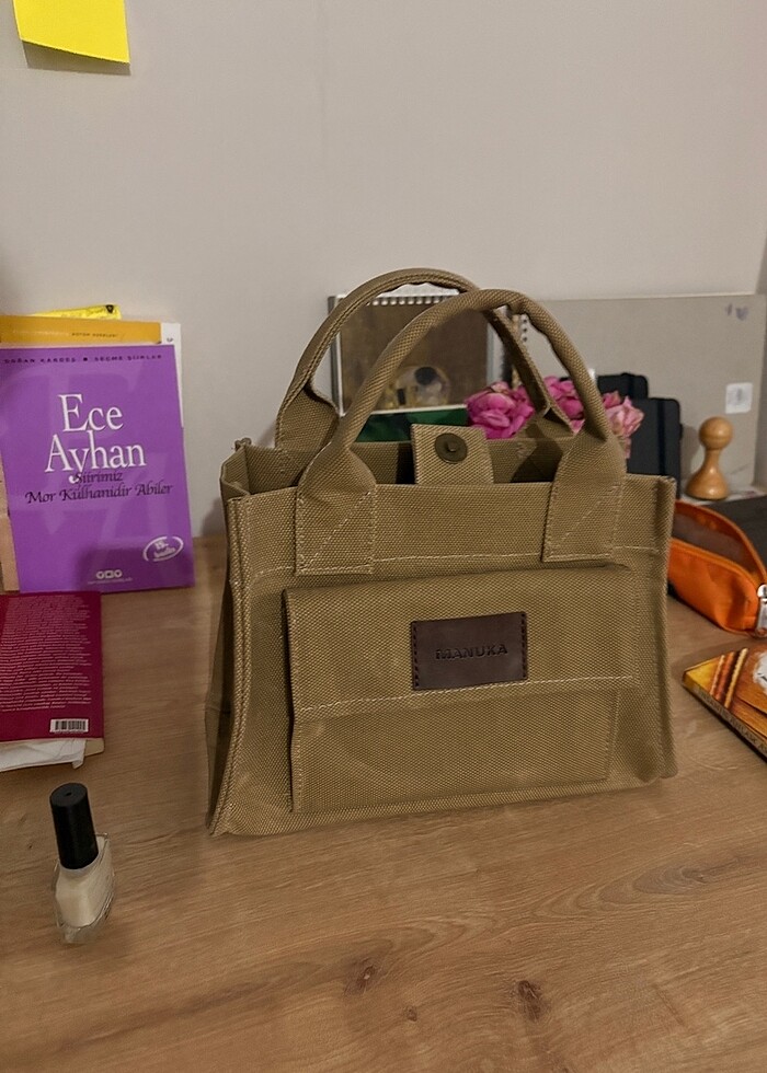 manuka kanvas çanta - Görsel 5