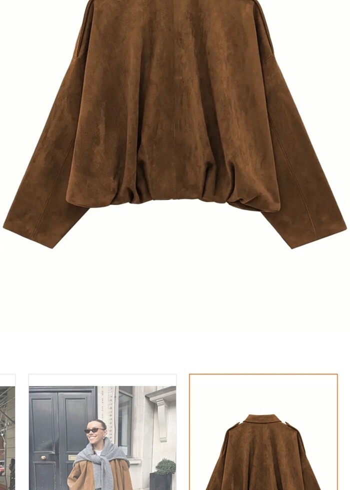 zara süet ceket - Görsel 3
