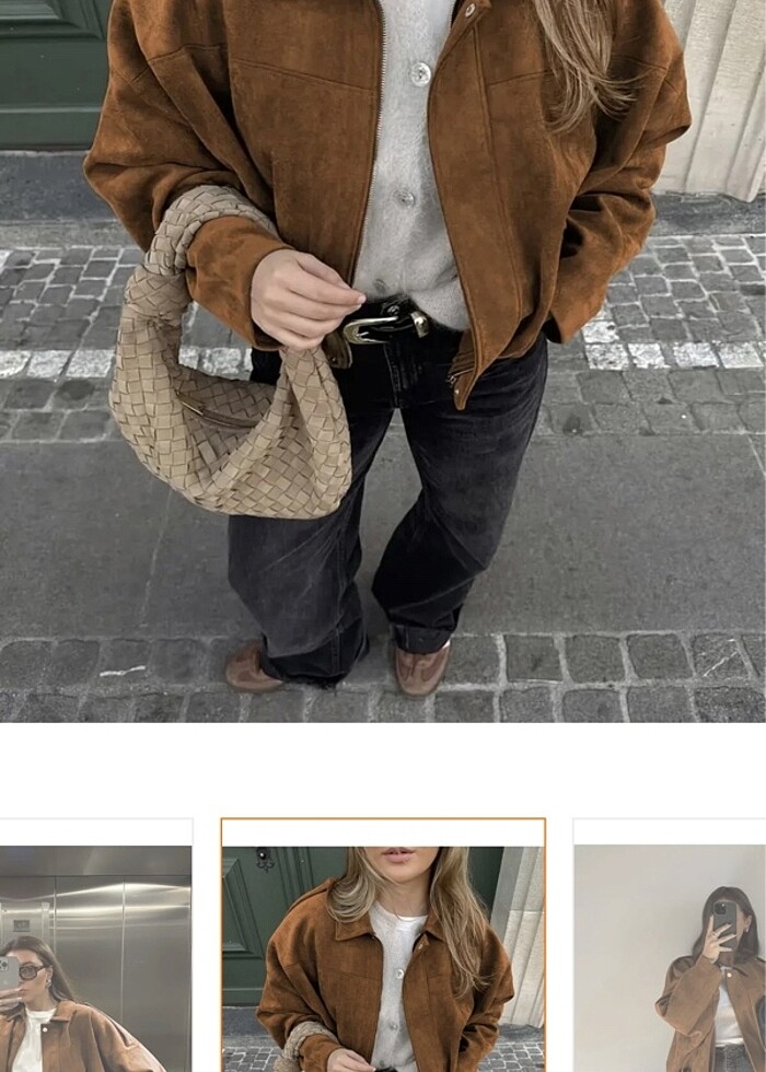 zara süet ceket - Görsel 2