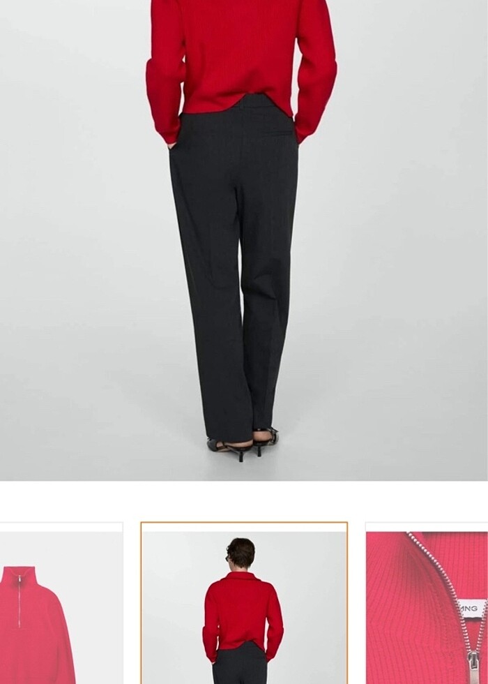 mango kırmızı kazak - Görsel 3