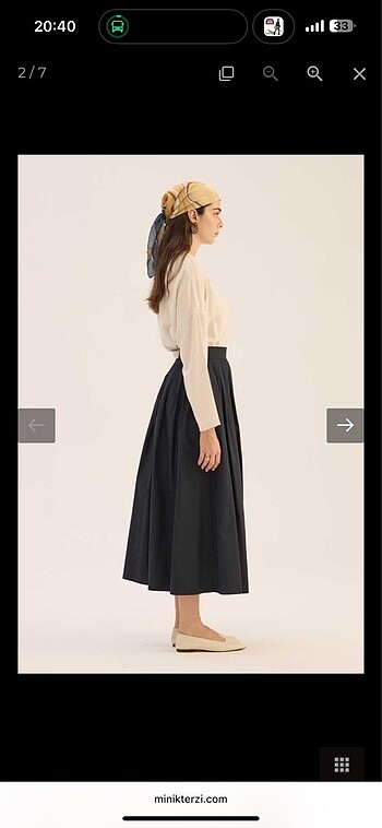 minikterzi pileli etek - Görsel 2