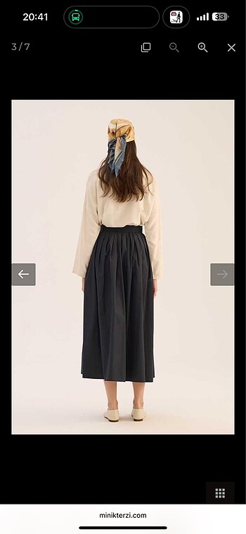 minikterzi pileli etek - Görsel 3