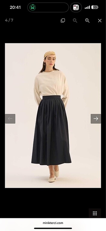 minikterzi pileli etek - Görsel 4