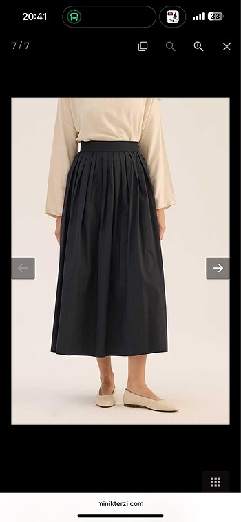 minikterzi pileli etek - Görsel 5