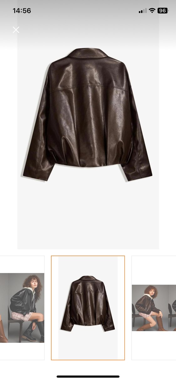 Kahverengi Kemerli Deri Ceket - Görsel 3