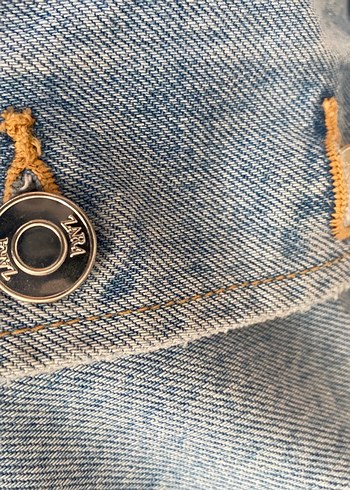 m Beden mavi Renk Düğmeli Mavi Denimşort etek