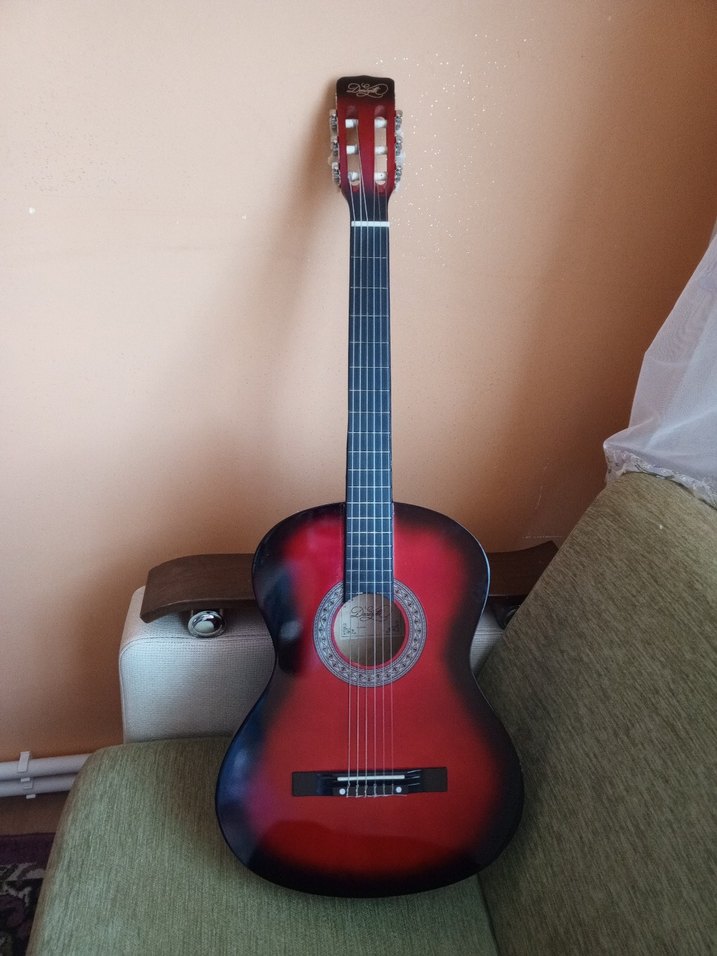 Klasik Kırmızı Gitar - Görsel 2