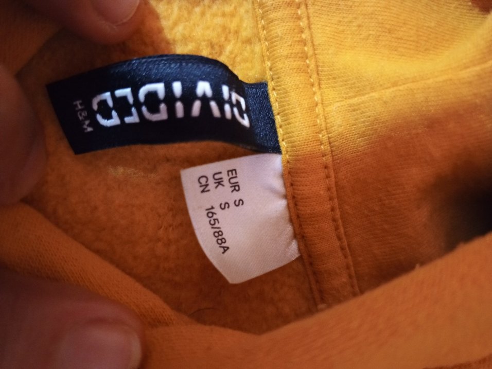 Sarı-Siyah Kapüşonlu Kadın Sweatshirt - Görsel 2