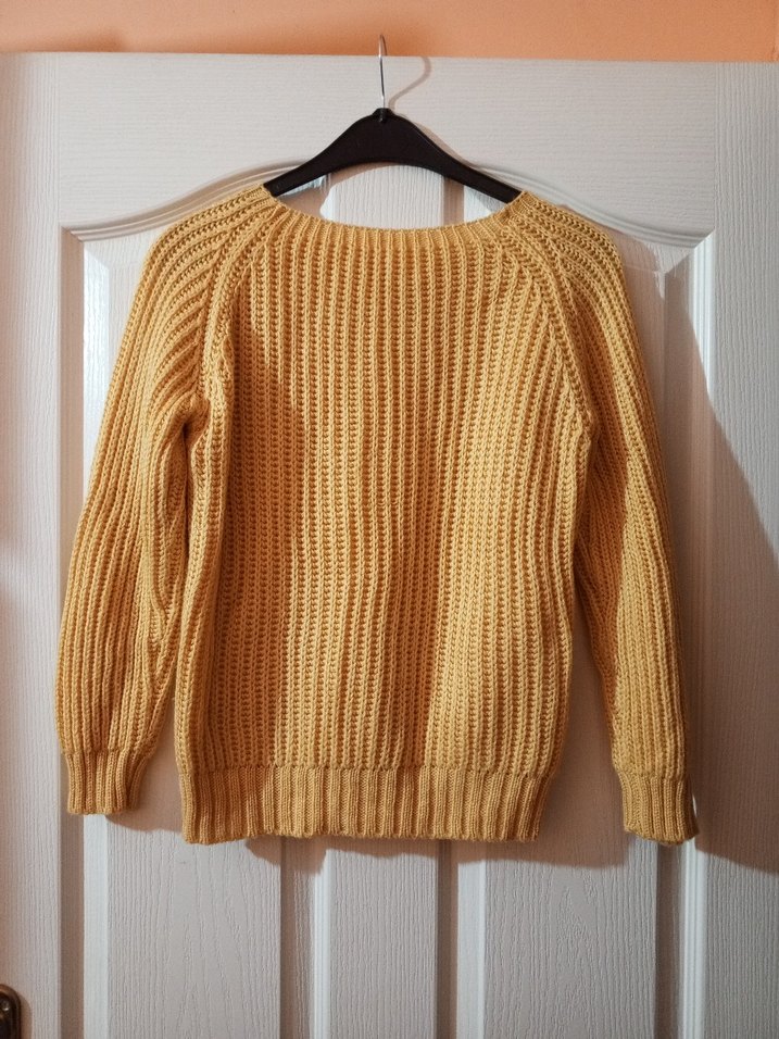 Sarı Kadın Örgü Triko Kazak - Görsel 2