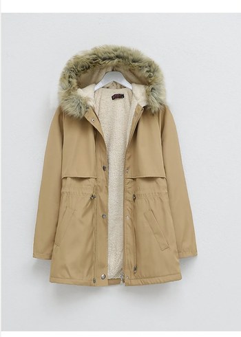 Bolero Detaylı Kürklü Kadın Mont - Görsel 2