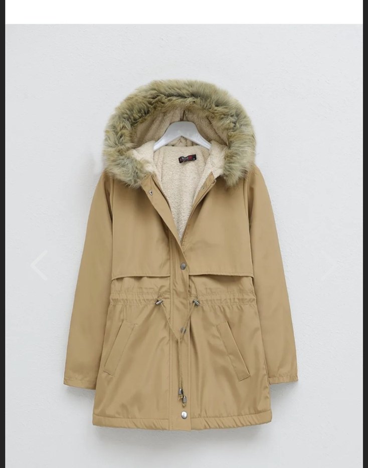 Bolero Detaylı Kürklü Kadın Mont - Görsel 5