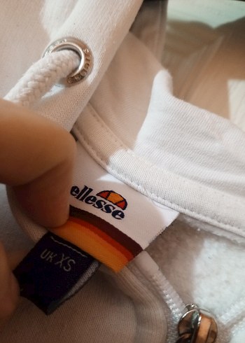 Beyaz Kapüşonlu Fermuarli sweatshirt - Görsel 6