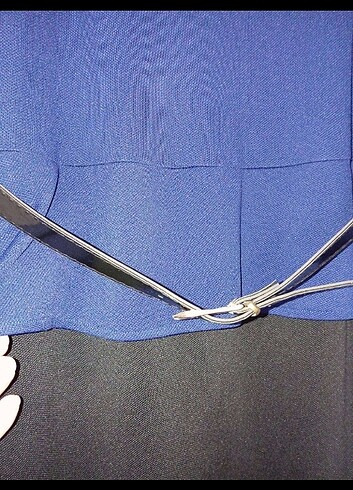 Siyah saks elbise - Görsel 5