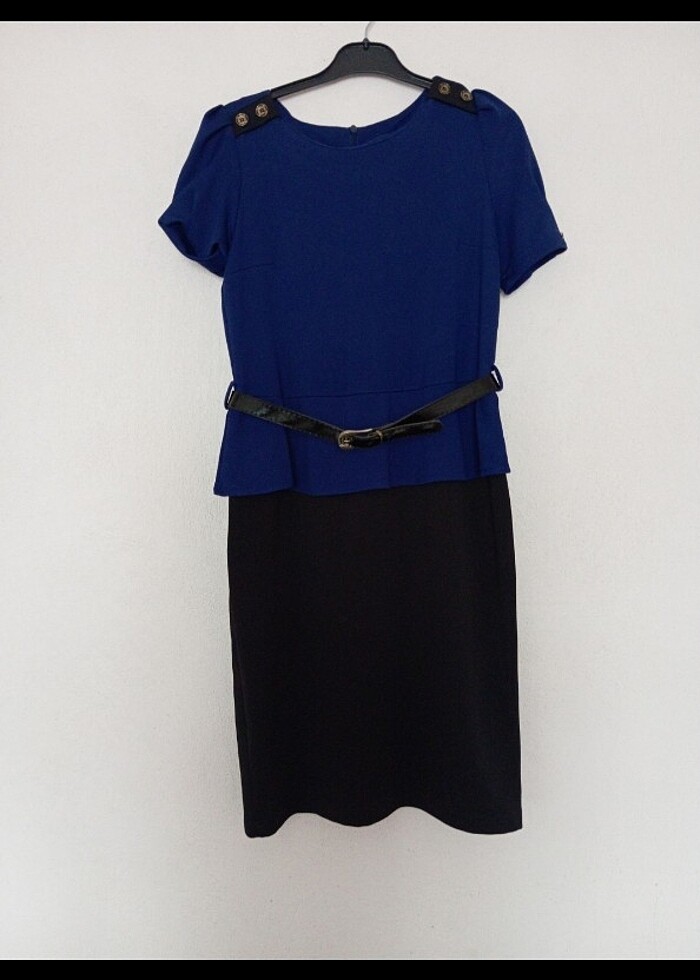 Siyah saks elbise - Görsel 2