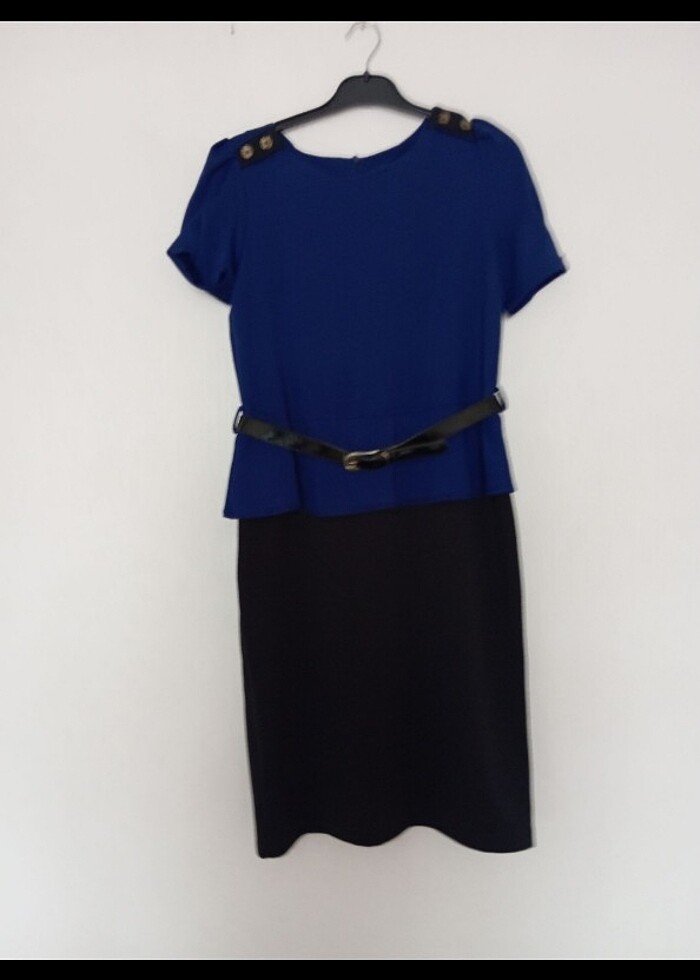 Siyah saks elbise - Görsel 3