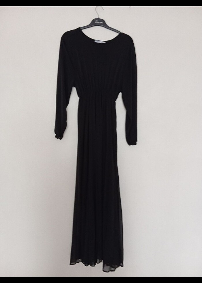 Siyah tesettür elbise - Görsel 2