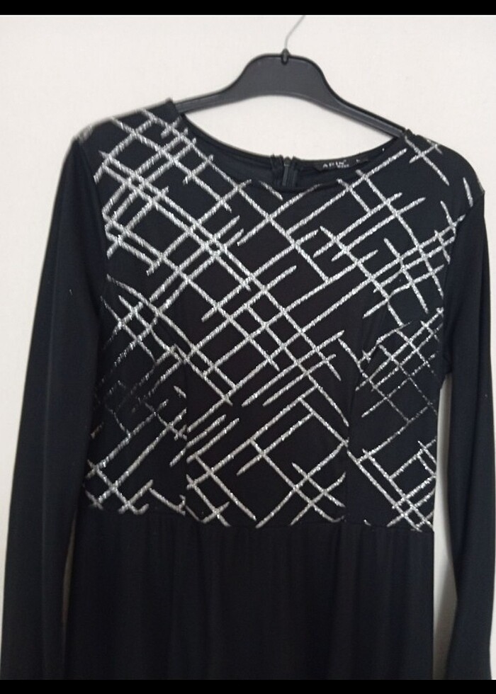 Siyah tesettür elbise - Görsel 4